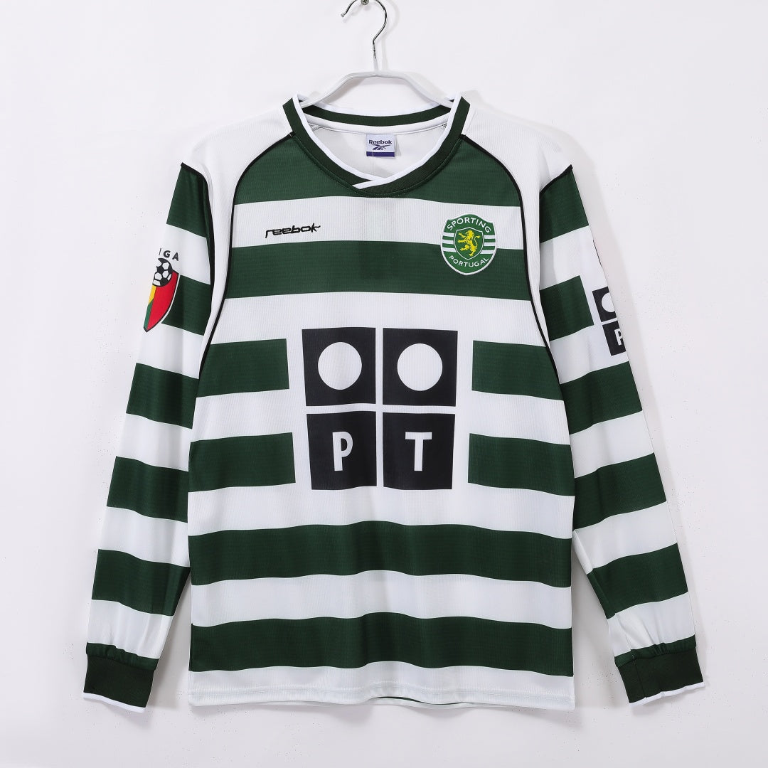 Maillot Sporting CP - 2001-2003 Domicile Retro Manches Longues