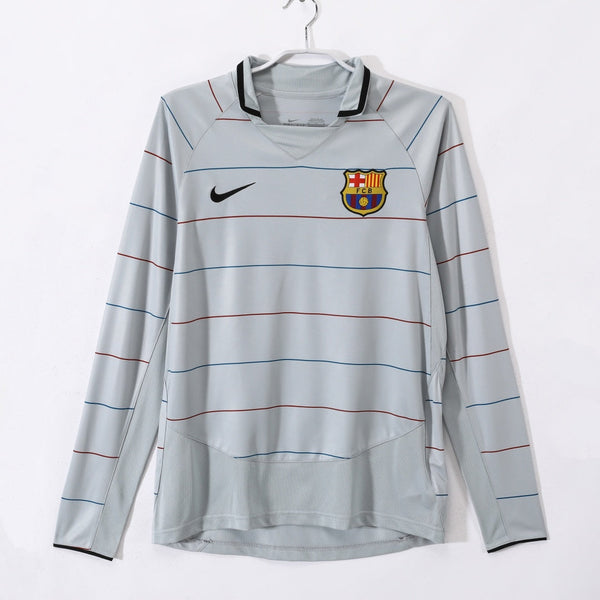 Maillot Barcelone Rétro - 2003-2004 Extérieur Manches Longues