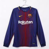 Maillot Barcelone Rétro - 2017-2018 Domicile Manches Longues