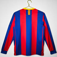 Maillot Barcelone Rétro - 2010-2011 Domicile Manches Longues