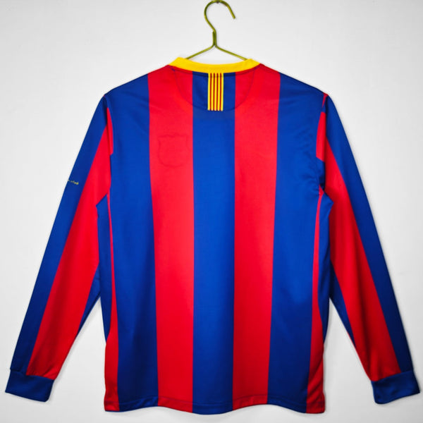 Maillot Barcelone Rétro - 2010-2011 Domicile Manches Longues