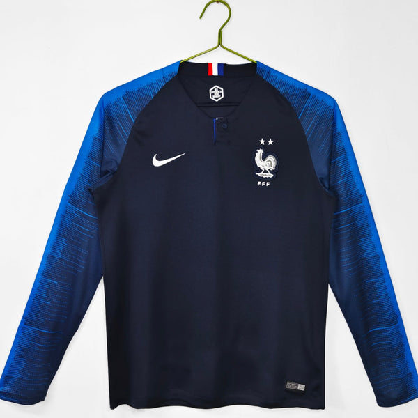 Maillot France - 2018 Domicile Retro Manches Longues