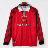 Maillot Manchester United maillot - 1996-1997 Domicile Retro Manches Longues