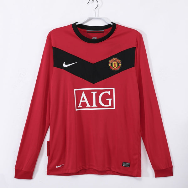 Maillot Manchester United maillot - 2010 Domicile Retro Manches Longues